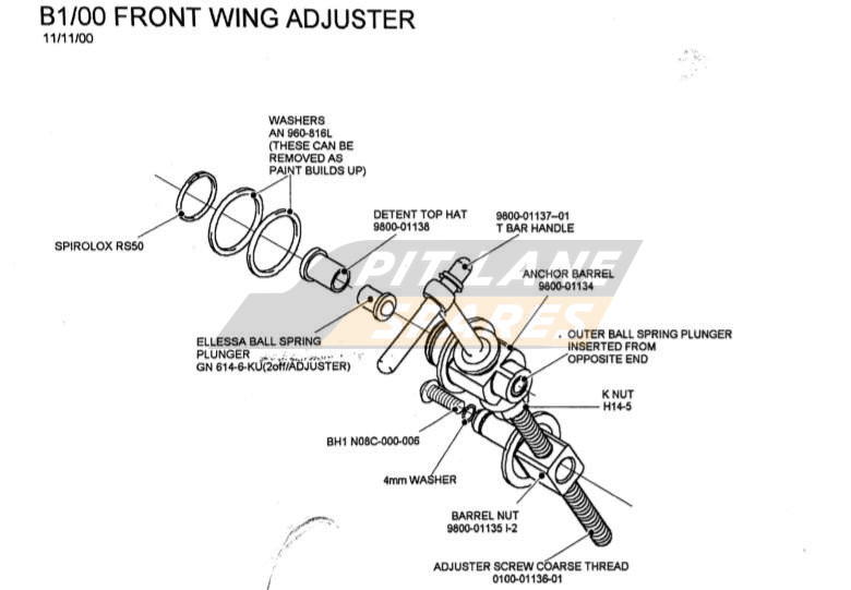 FRONT WING ADJUSTER Diagram